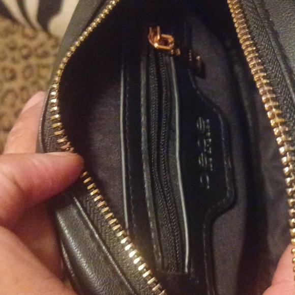 BEBE PURSE CROSSBODY BLACK, GOLD  NWT - Picture 7 of 9